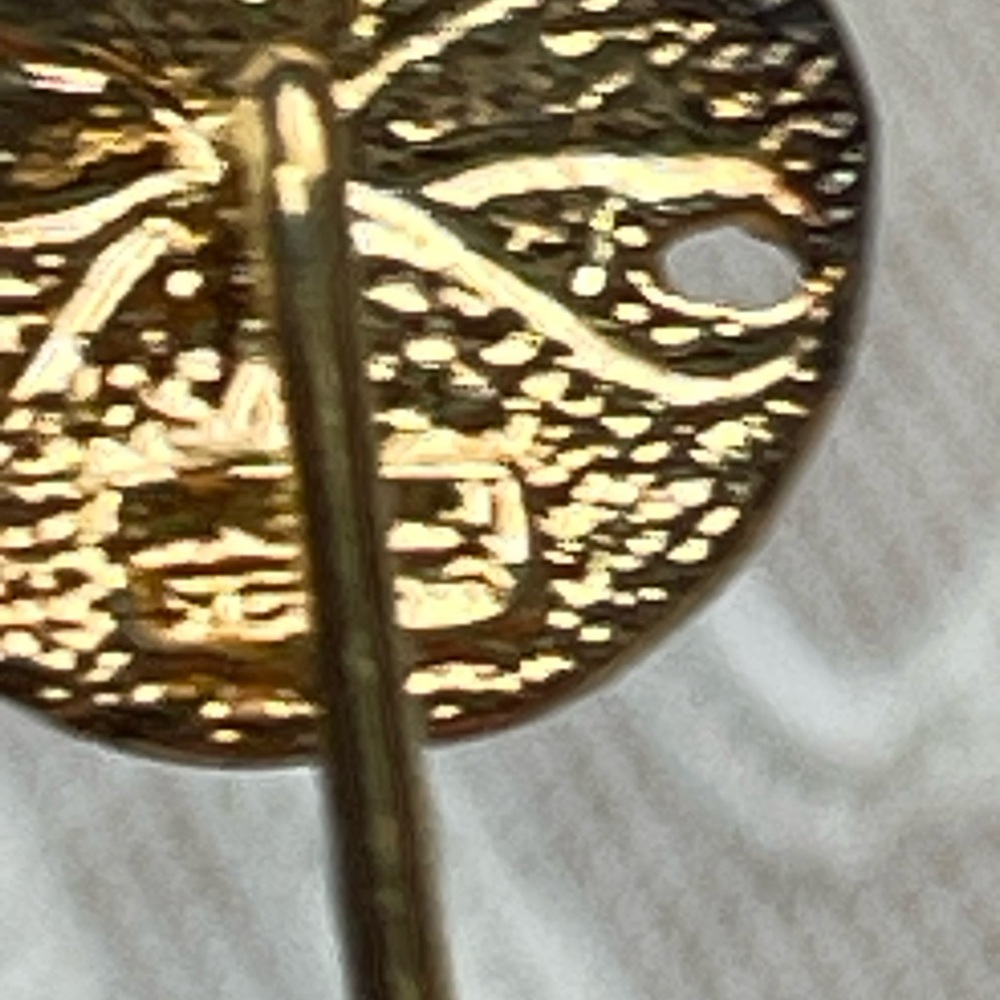 Vintage cameo & 925 sand dollar stick pins boho Victorian - Picture 11 of 11